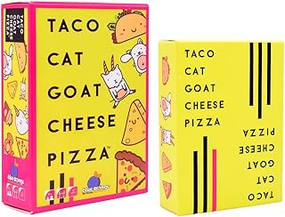 Kids Toys Play Time Taco Cat Goat Card Game Cheese Pizza , 2pcs Family Card Game 3-10 Players，English Card Game,Hilarious Party Travel Game For Families and Kids ,Ages 7+