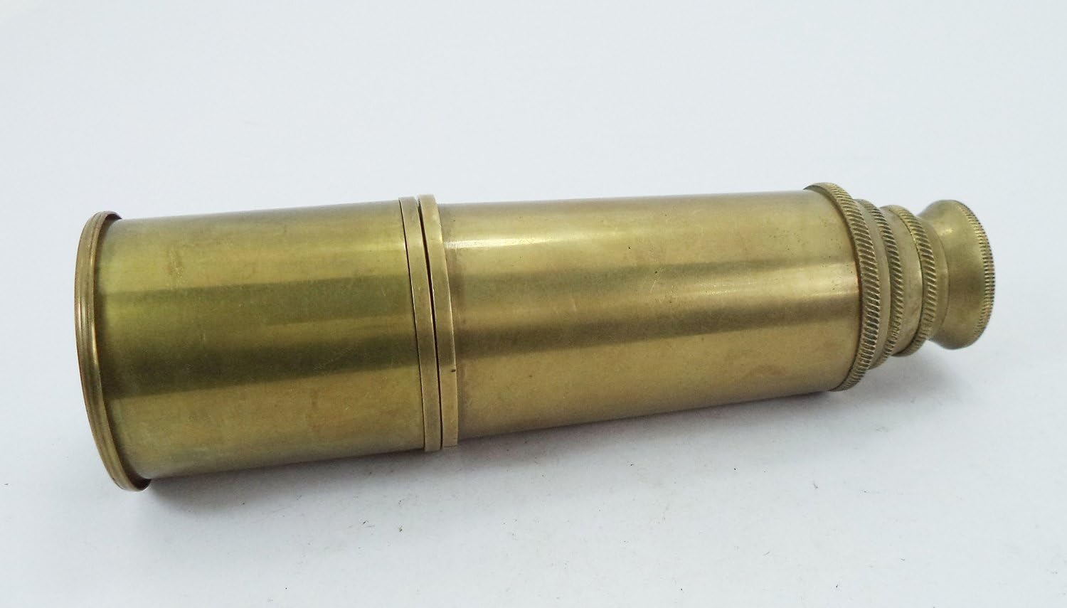Brass Captain's Telescope with Glass Optics and High Magnification Vintage Replica 18"