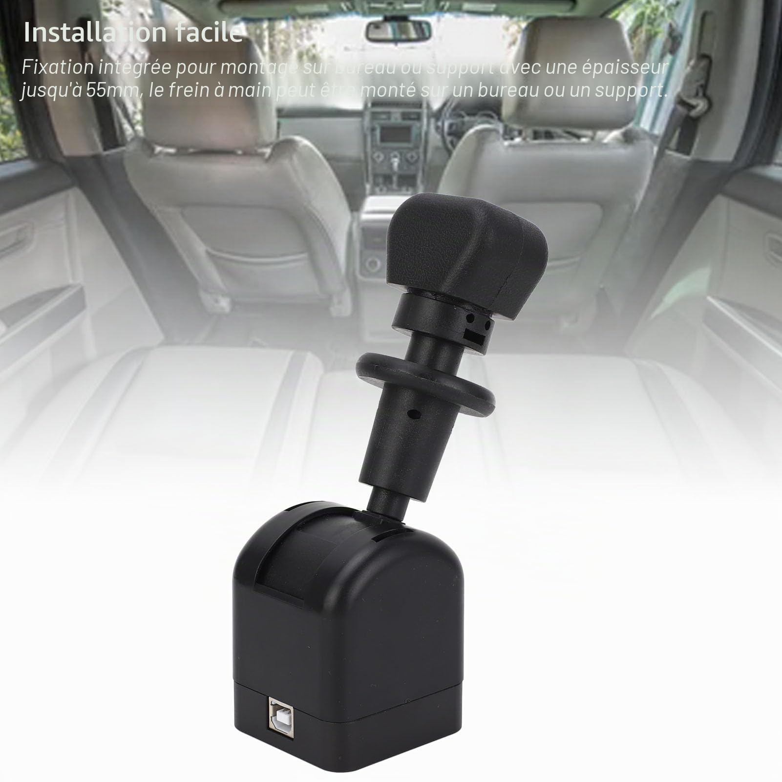 Frein à Main USB pour Camion, Frein à Main USB PC avec Poignée à Bille élargie pour G27 G29 G923, Fixation Intégrée, Plug and Play, Frein de Stationnement Intuitif