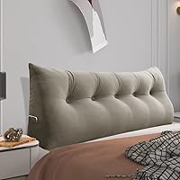 Vista 8 de Almohada de lectura triangular con cuña para cabecero, almohada de apoyo para la espalda para sentarse en la cama, sofá cama, cojín de esquina