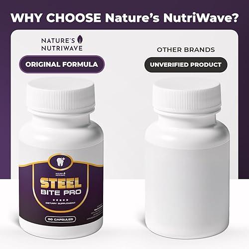 Miniatura 4 de Nature's NutriWave Steel Bite Pro Suplemento de bienestar bucal  23 ingredientes a base de plantas con zinc y cúrcuma  Sin OMG, fabricado en Estados