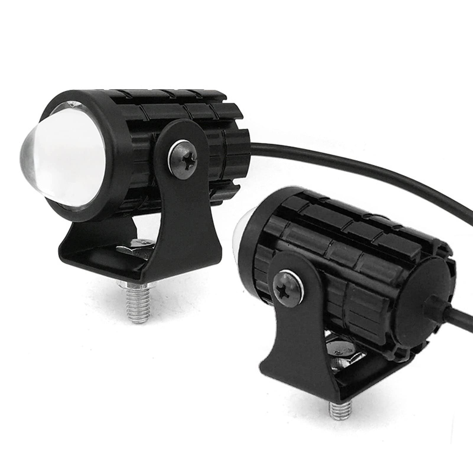 Faretto per Motocicletta Faro di Guida a LED IP67 Impermeabile Abbagliante Anabbagliante Doppio Colore Lunga Durata con Interruttore Sul Manubrio per SUV per UTV