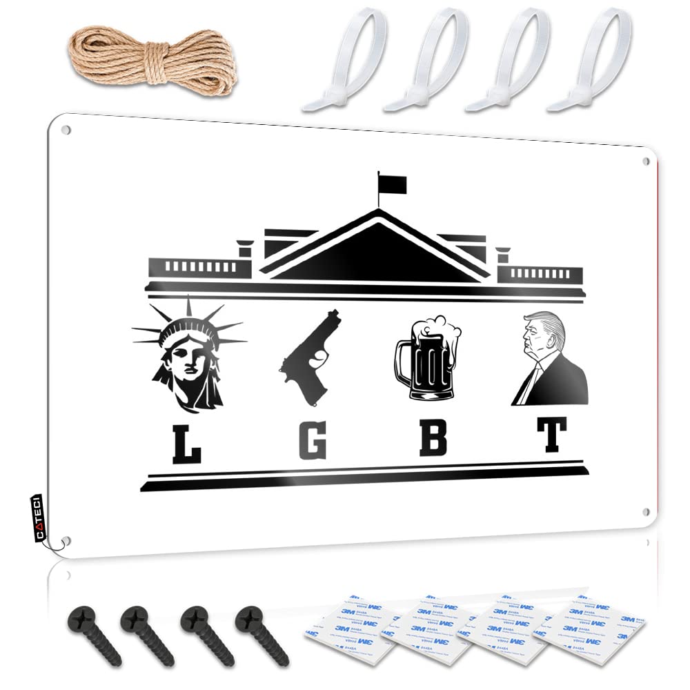Man Cave Sign Metal Sign Banger-Lgbt-Liberty Guns Beer Tin Sign Desk Signs For Office Funny Funny Tin Metal Signs(30X40CM)