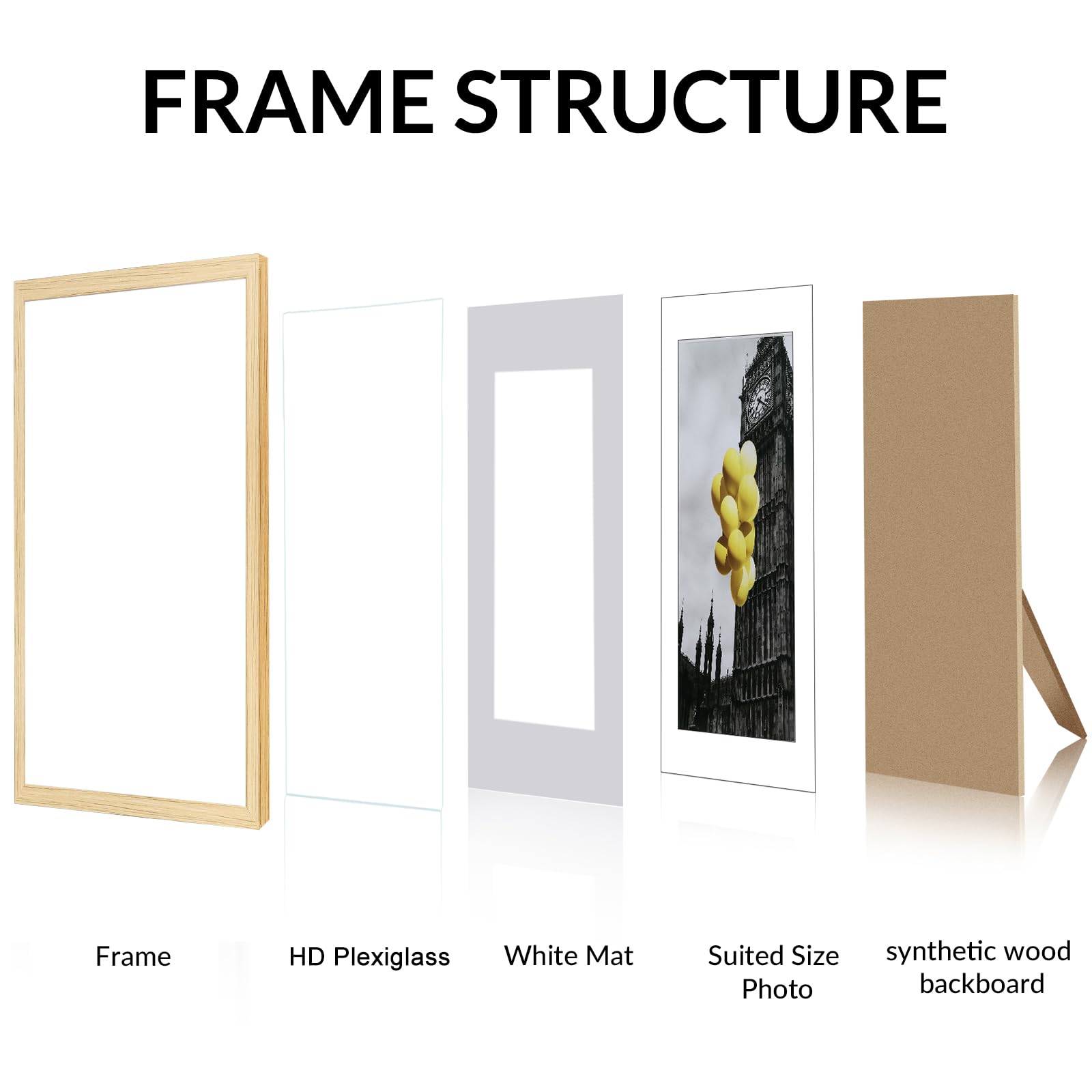 フォトフレーム   PICTURE FRAMES Amazon.com - BSRHOME 12x12 Picture Frame Set of 6, Display