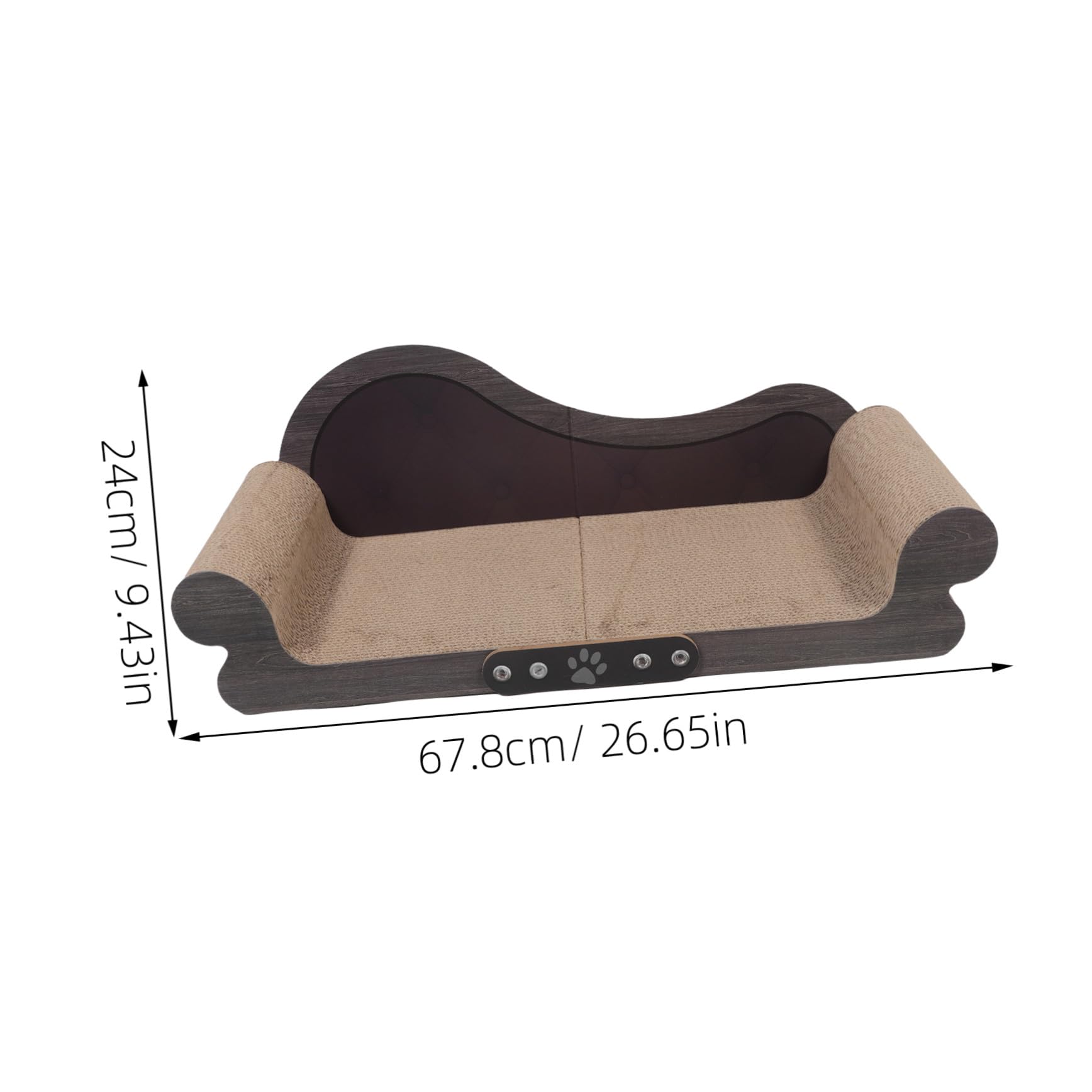 Katzenkratzbrett Sofaform aus Wellpappe und Holz mit Möbel Schutz für Drinnen zur Natürlichen Kratzverhaltens Modernes Katzensofa Kratzschutz für Sofas