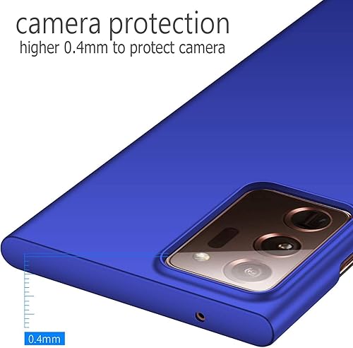 Miniatura 3 de Funda para Samsung Galaxy Note 20 Ultra 5G, delgada, acabado mate, color azul, policarbonato, ligera