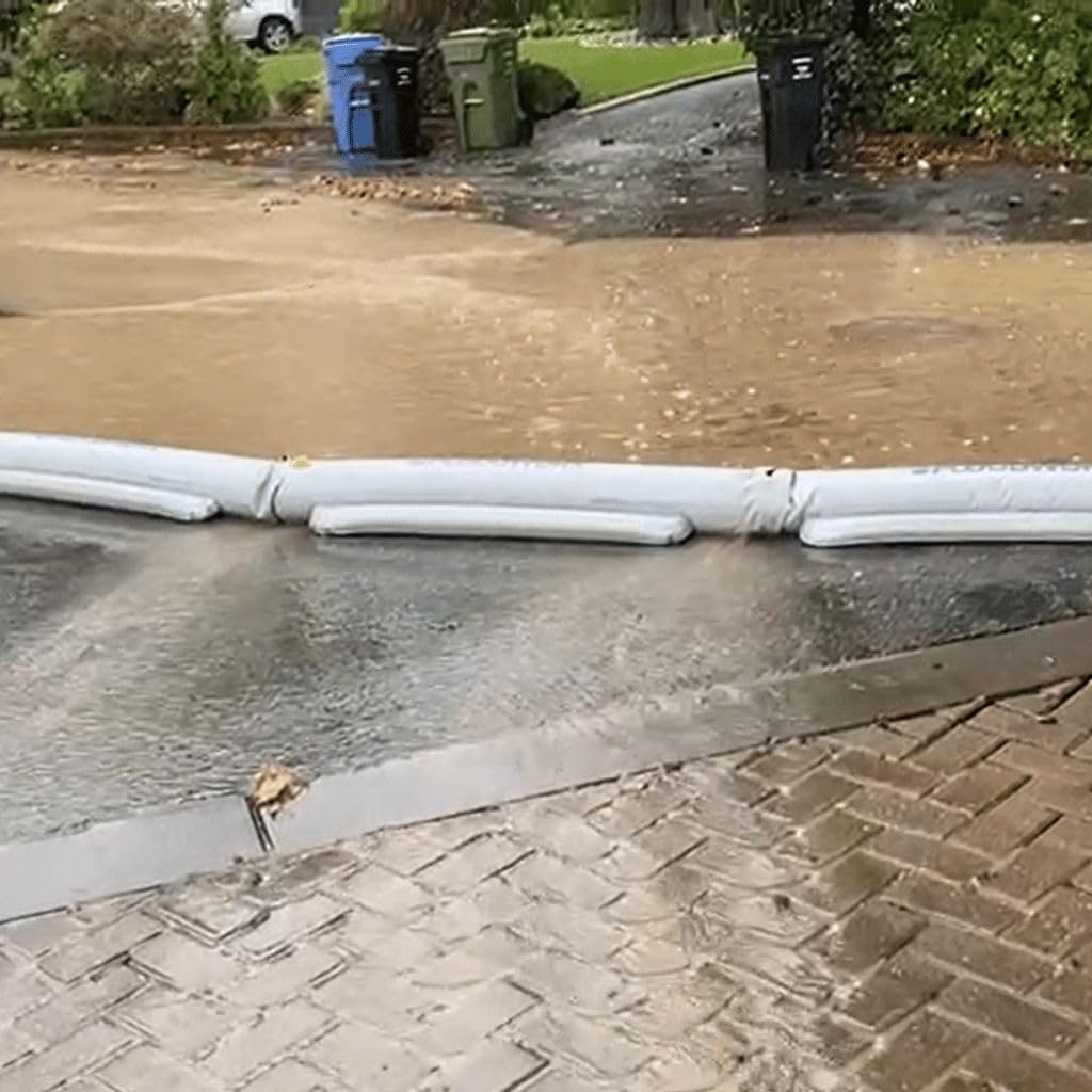(1x) Floodworx Hochwasserschutzschlauch – Wiederverwendbare Wasserbarriere bei Starkregen & Überschwemmung | Mobiler Hochwasserschutz | Alternative zu Sandsäcken