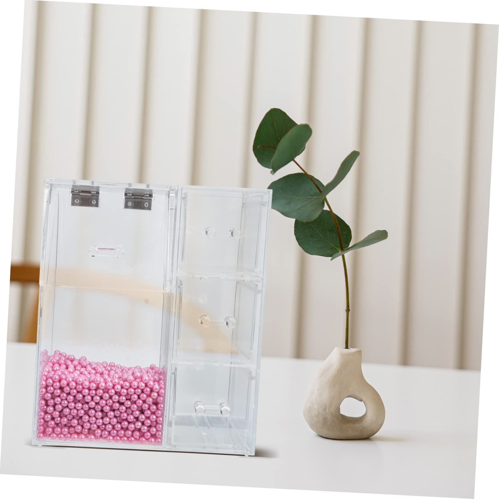 Alipis Boîte De Rangement pour Pinceaux De Maquillage Porte-Pinceau De Maquillage Clair Plateau Organisateur De Bijoux Organisateur De Pinceaux De Maquillage Rouge à Lèvres Perle Bureau