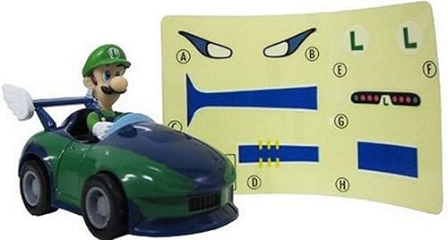 Takara Tomy Wii Mario Kart Racing Collection 3 coches de tracción trasera con calcomanías de 2.5 pulgadas Luigi-994173