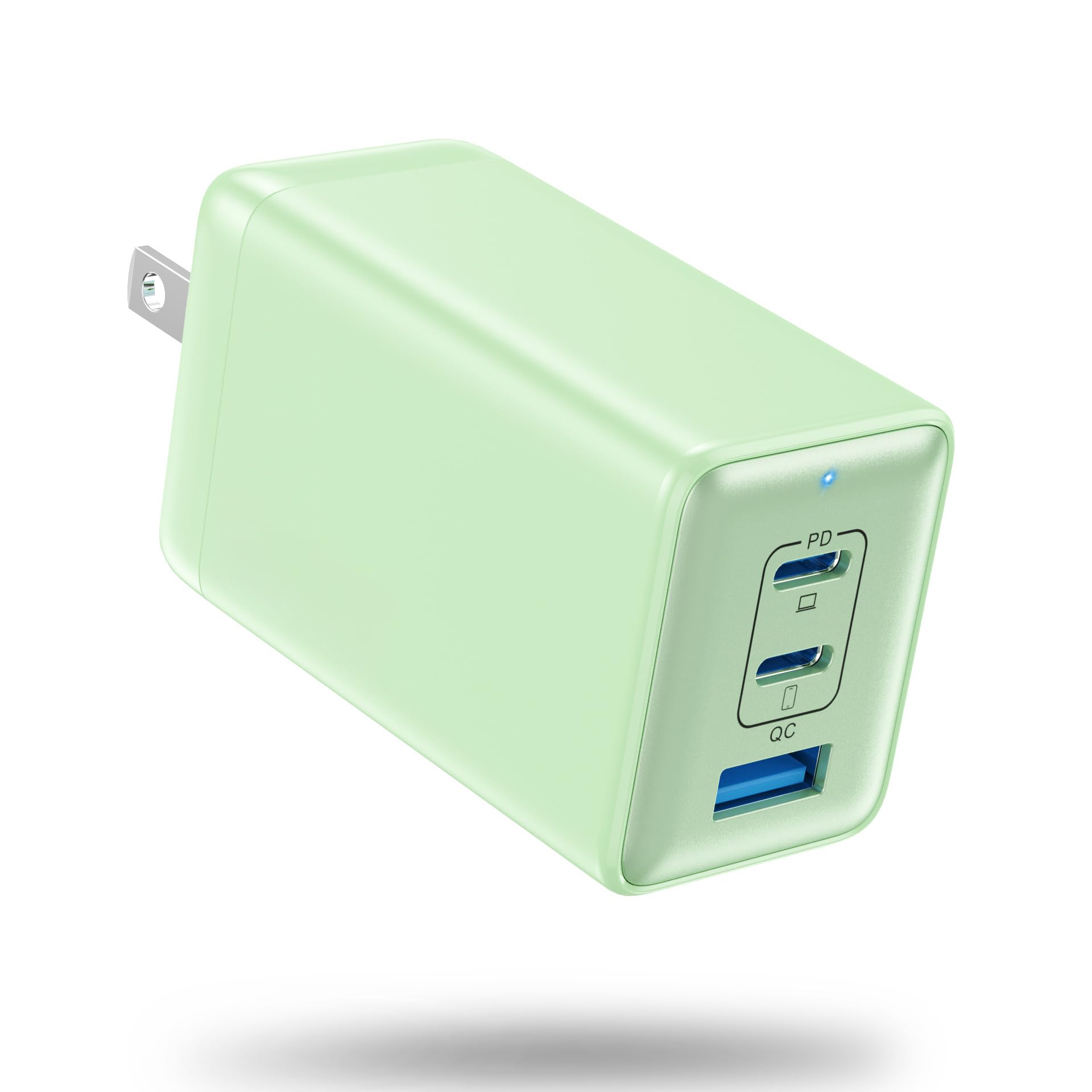 GaN III 3-Port 128W USB C Wall Charger - 65W Foldable Adapter for MacBook, HP, ThinkPad, Dell, iPhone 15/14, iPad Pro/Air, Galaxy S23, Steam Deck