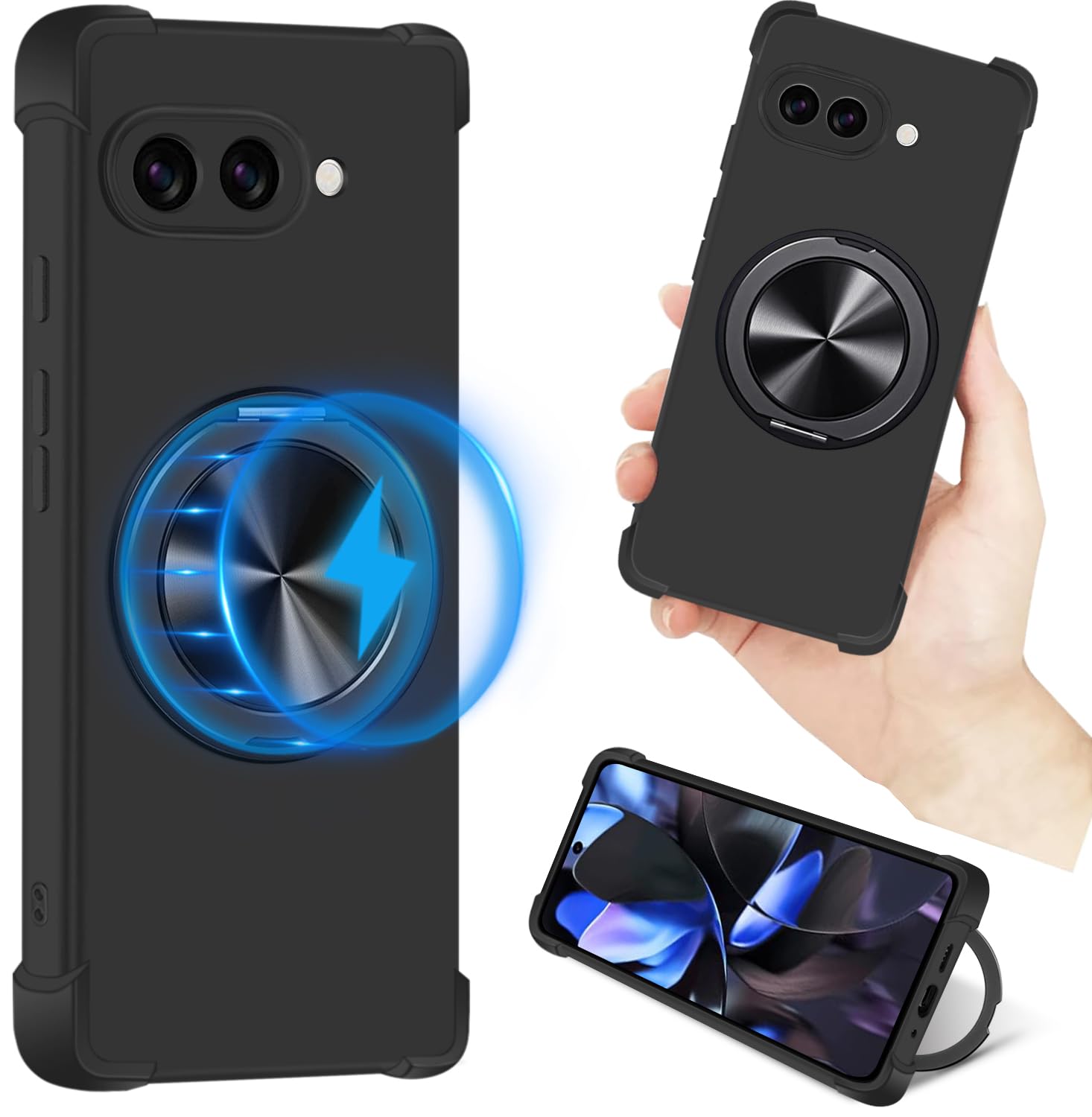 Amazon.co.jp: GULEIYAA Google Pixel 9A ケース MagSafe対応 360 回転