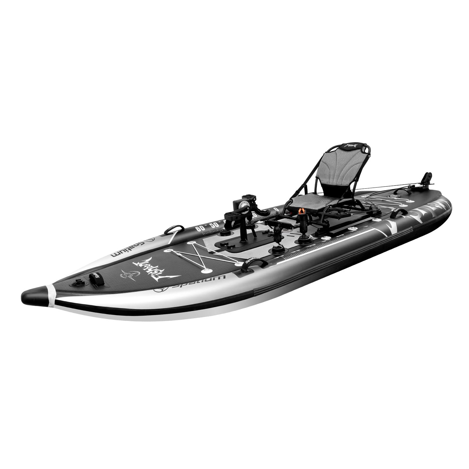 Inflatable Fishing Pedal Board Sit on Top Pedal Drive Kayak for Rivers,Oceans,Lakes Fishing Inflatable Boat