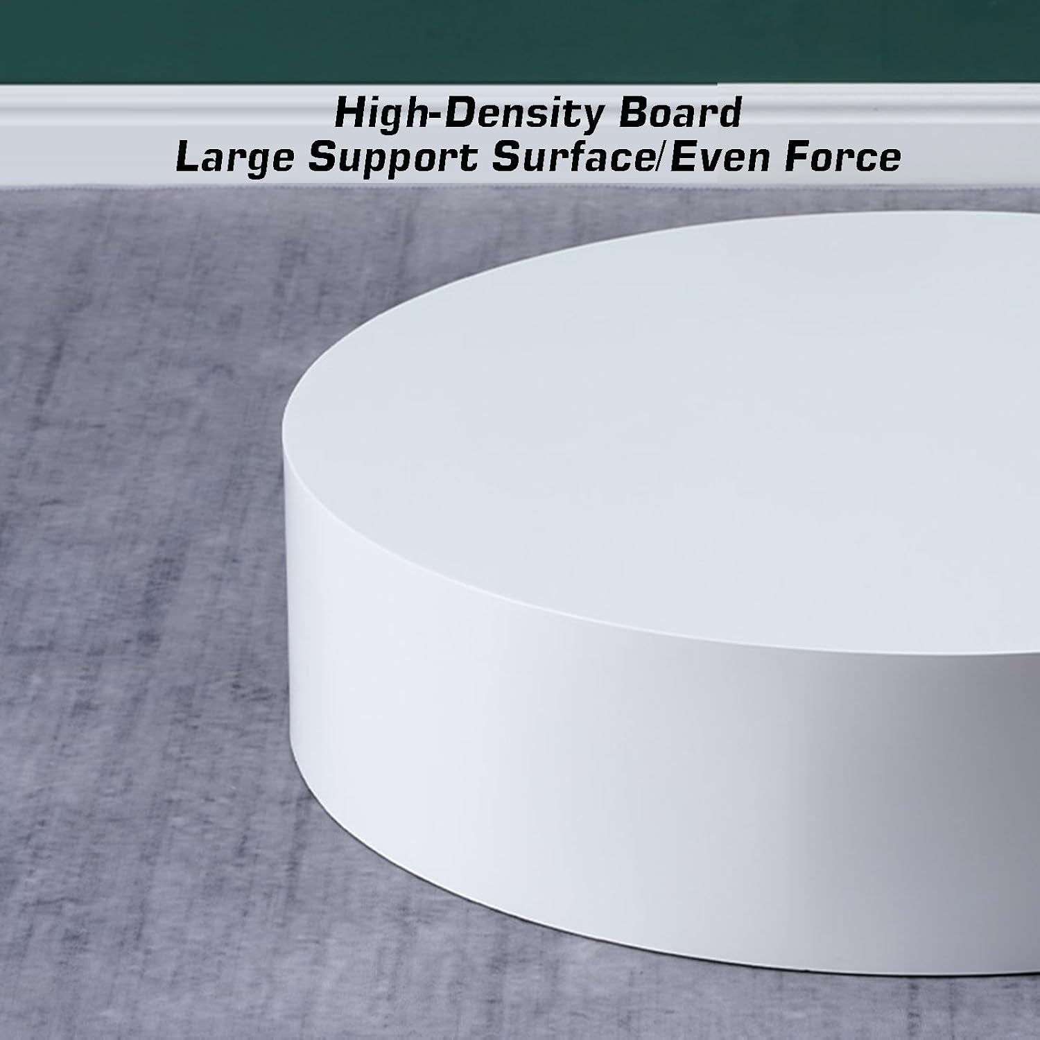 Round Display Pedestal Stand,Round Cylinder Pedestal Stands,Mannequins Display Platform Base,for Home Clothing Store,440 Lb Loading-White-60x15cm/23.6x6inch