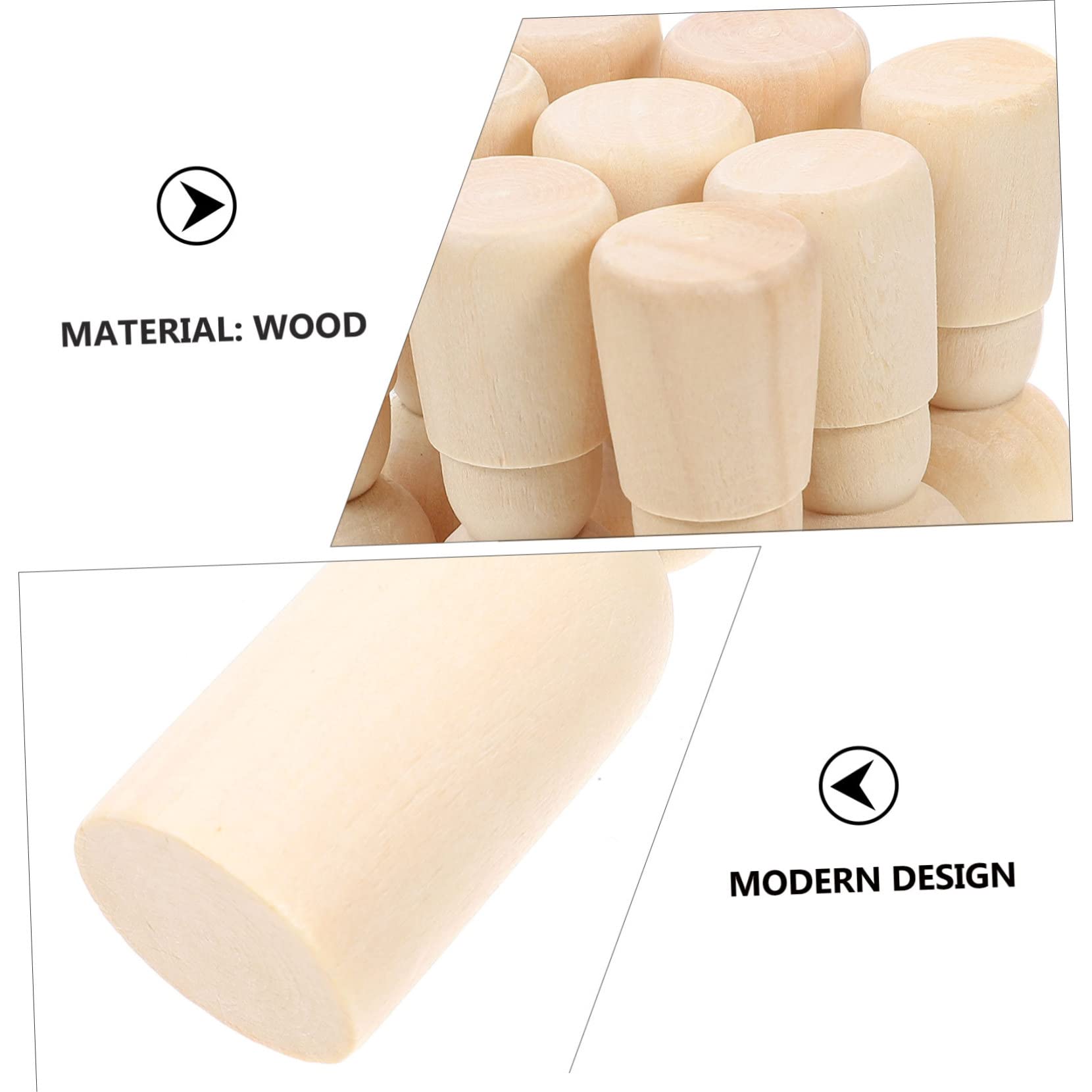 Muñecas de Madera sin Terminar con Clavijas para Pintar 20 Piezas Niños Multicolor DIY Manualidades Arte Creativo Hogar Niños y Niñas Uso Escolar