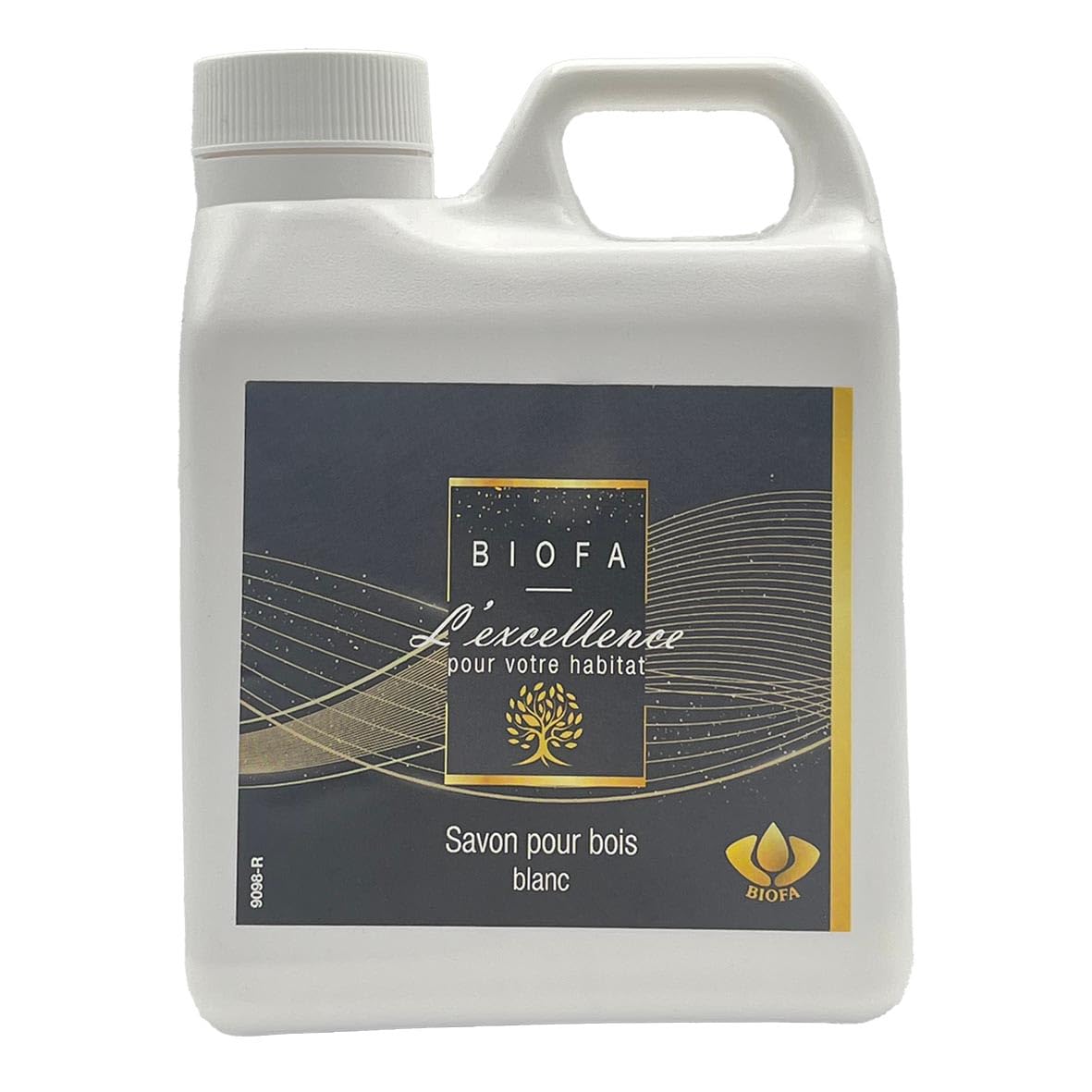 Savon pour sol blanc 1L BIOFA - Entretien, nettoyant et finition bois tendre - Effet blanchâtre sols, meubles, lambris, plafonds