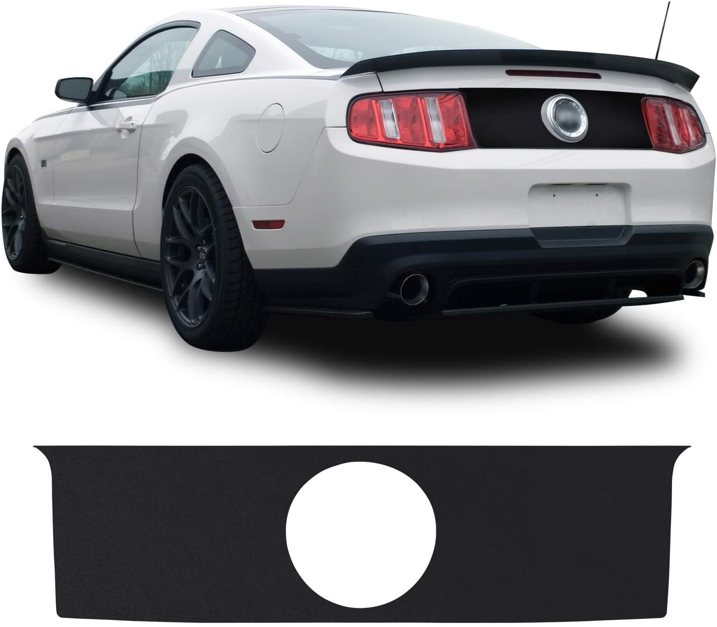 Trunk Rear Decklid Trim Overlay Pre Cut Graphic Vinyl Decal Compatible with Ford Mustang 2010 2011 2012 2013 2014 - Matte Black