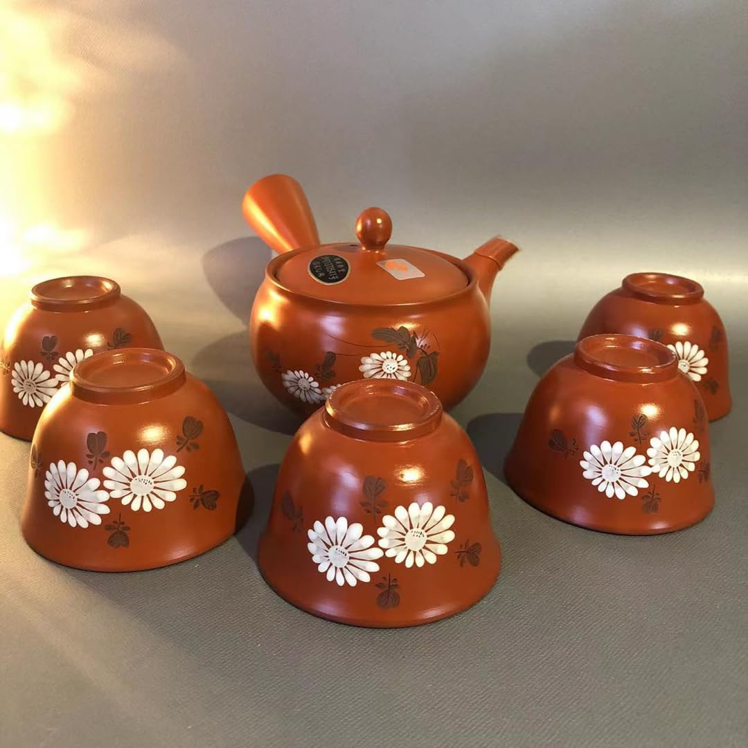 N256, Tokoname Ware Vermilion Teaware Set Tokoname Ware