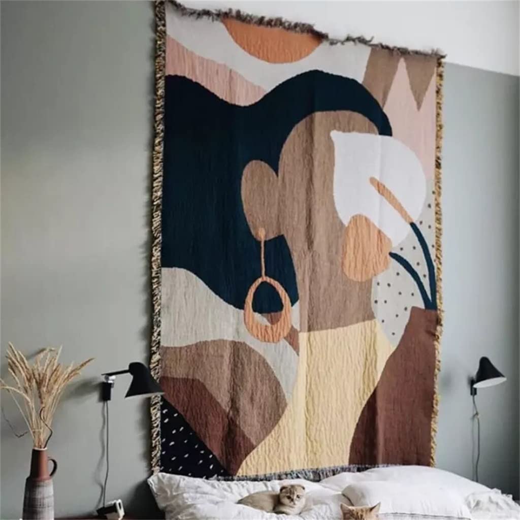Lavendre Girls A Earring Throw Blanket Backrest Towel Background Wall Tapestry Sof Covers Dust Cover Ir Conditioning Bed Blankets ( 120 * 150Cm)