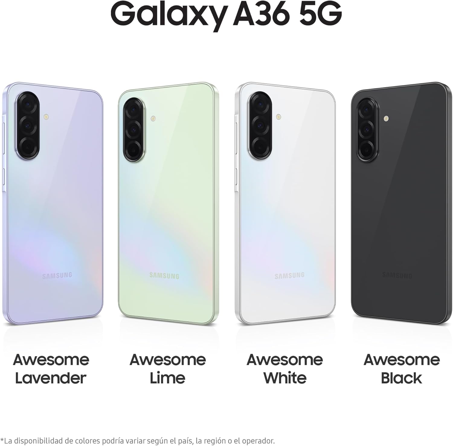 Samsung Galaxy A36 5G 256GB Teléfono Móvil, 6GB RAM, 50MP Cámara, Negro, Garantía del Fabricante 3 Años + 1 Año Extra 3