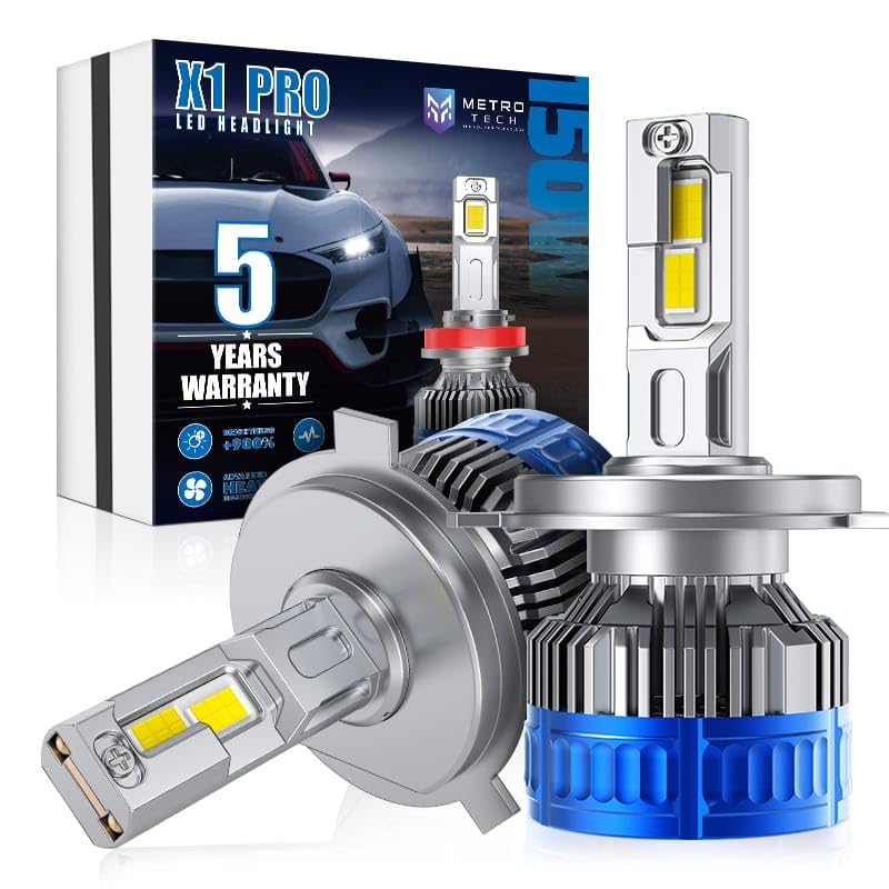 METRO TECH LED - HEADLIGHT AND FOG LIGHT FOR CAR Super Bright 6000 COOL WHITE. (H4/H19)