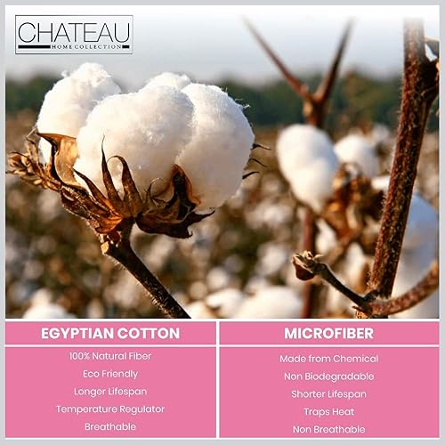Miniatura 6 de CHATEAU HOME COLLECTION Juego de sábanas de 5 piezas de 100 % algodón egipcio de 800 hilos, tamaño King dividido de 5 piezas, sábanas de lujo para