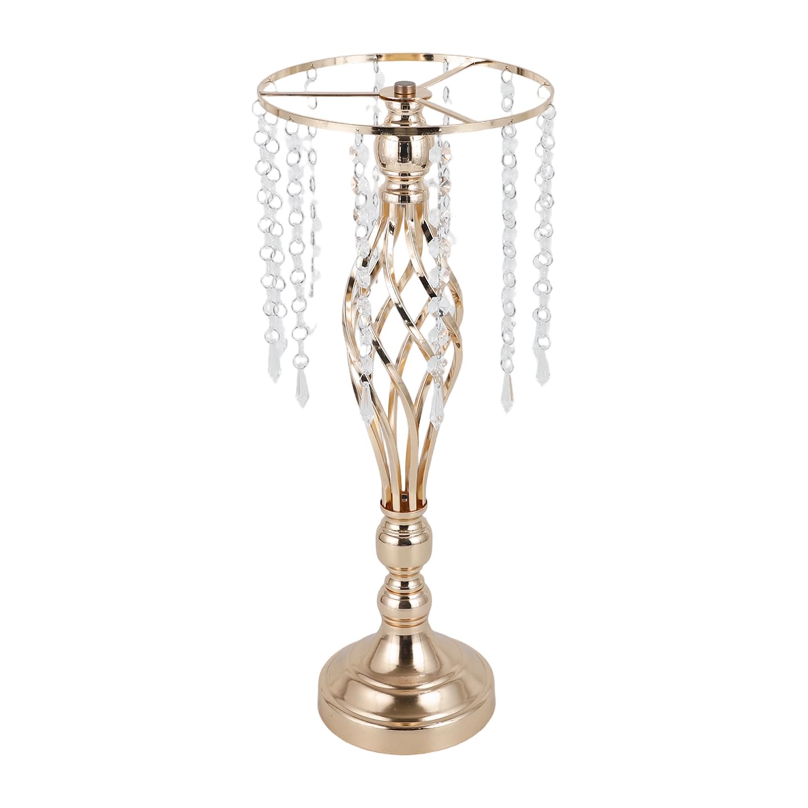 Crystal Flower Stand Wedding Table Centerpieces Metal Vase for Wedding Party Dinner Event Hotel Home Decorations Metal Arrangement Stand