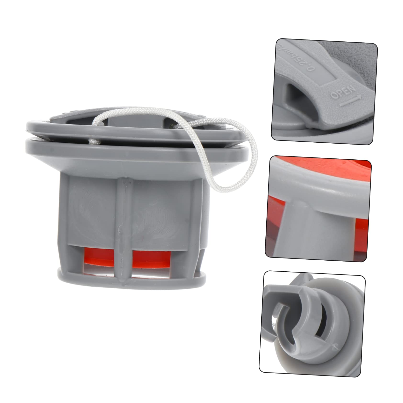 POPETPOP Kajak-Adapter Ersatz Luft Bootsventil schlauchboot Hochdruckventile Bootszubehör Boot Gas Check Ventiladapter Pumpenadapter Umweltschutz-PVC Grey