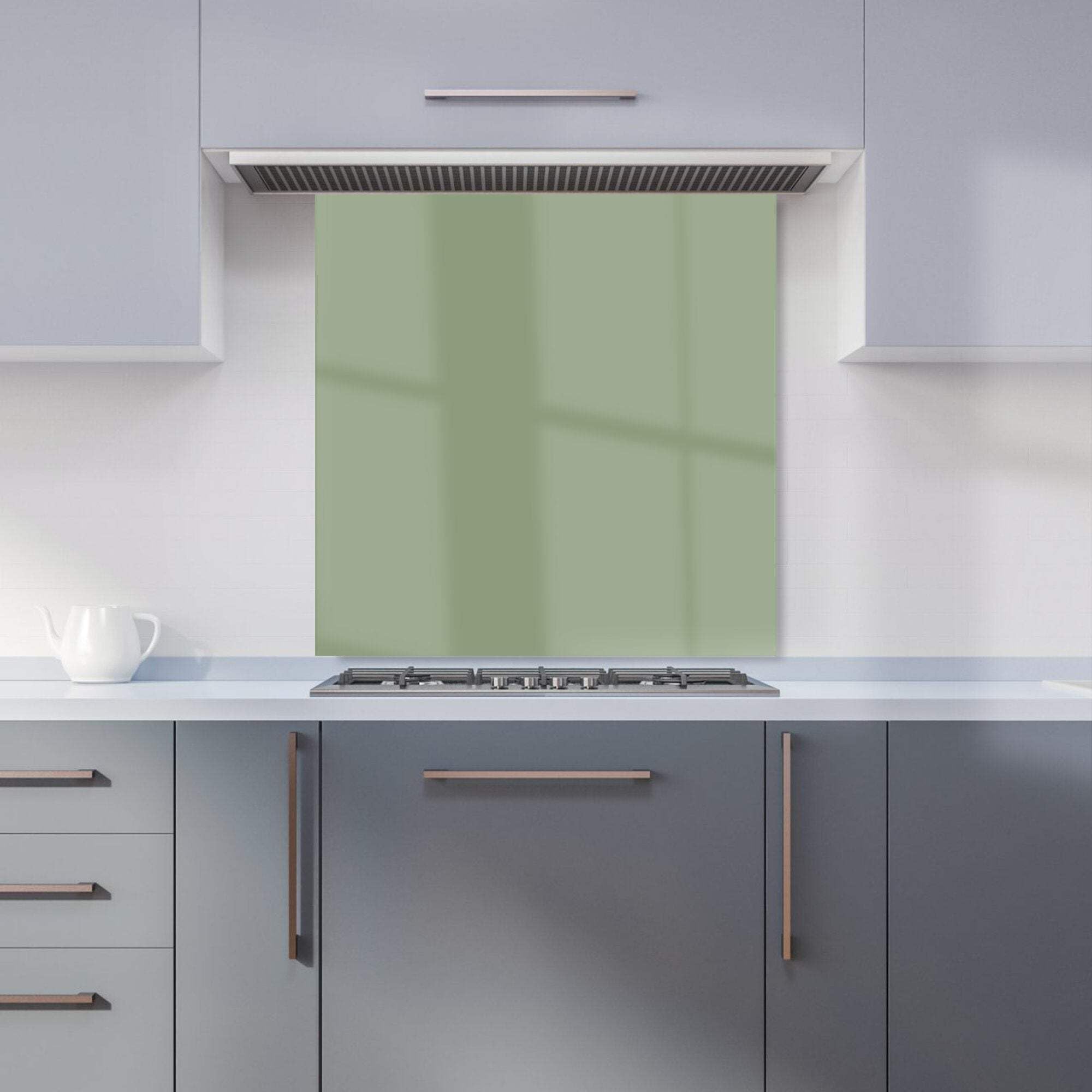 Warren Reed - Designer Green Premium Sage Kitchen Splashback 6Mm Toughened Glass Kitchen Splashback – Heat Resistant Splashback For Kitchens, Perfect For Cookers And Hobs, Polished Edges