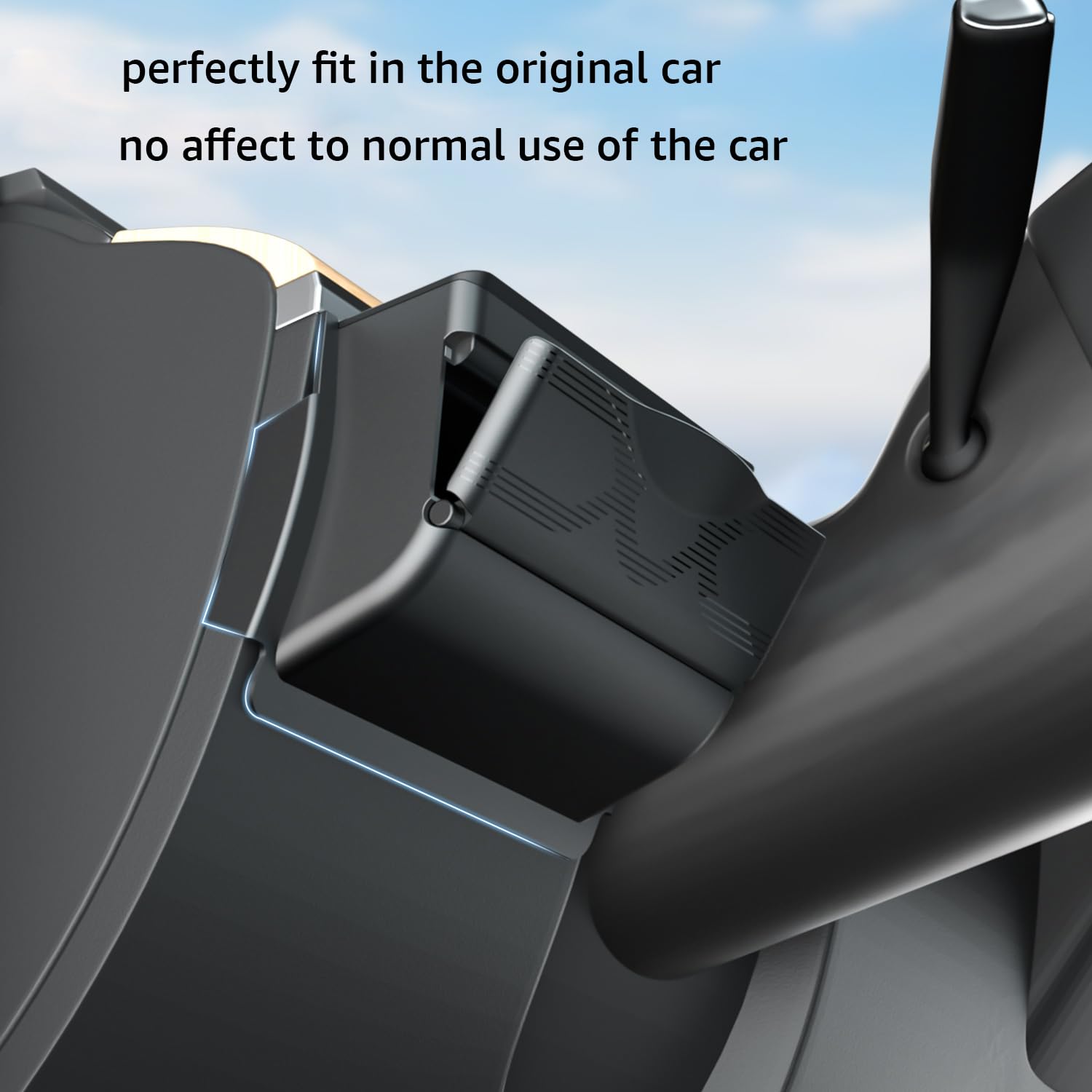 topfit Boîte de Rangement pour Tesla Model Y Model 3 en Silicone Organiseur Multifonction Poche pour Lunettes de Soleil Support pour Console Centrale Accessoires de Tesla Model 3/Y