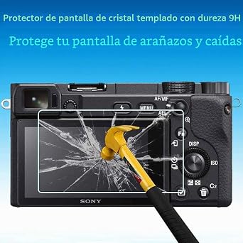 ULBTER Sony A6600 A6400 A6300 A6100 A6000 A5000 Screen Protector and Hot Shoe Cover Tempered Glass for Sony Alpha 6600 6400 6300 6100 6000 [3 Pack]