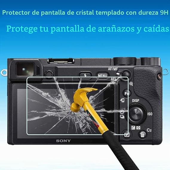 ULBTER Sony A6600 A6400 A6300 A6100 A6000 A5000 Screen Protector and Hot Shoe Cover Tempered Glass for Sony Alpha 6600 6400 6300 6100 6000 [3 Pack]