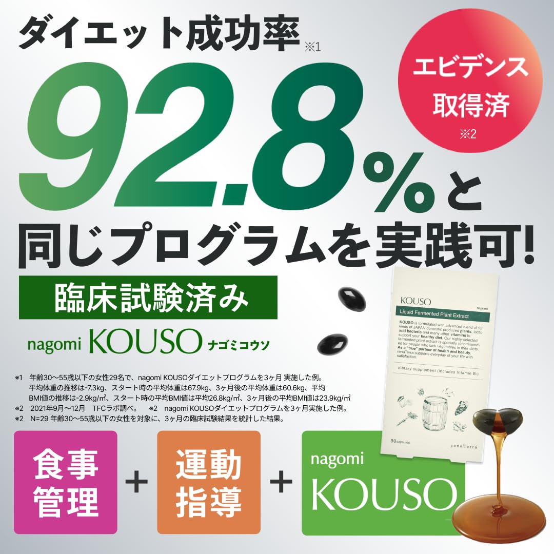 renaTerra nagomi KOUSO  30粒入➕90粒 入 renaTerra / nagomi KOUSO 90粒の公式商品情報｜美容・化粧品情報は
