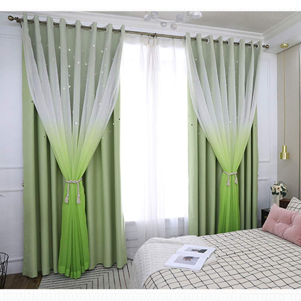 Rideaux occultants verts chambre enfant pour créer une ambiance douce