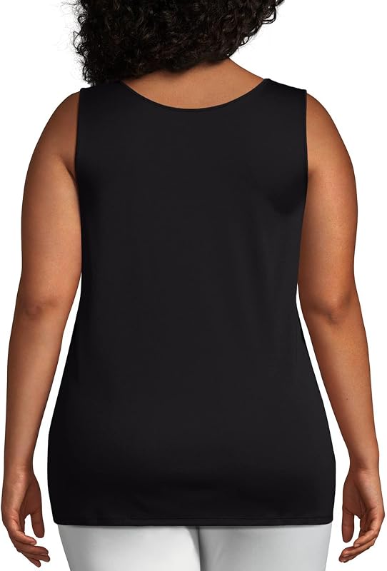 JUST MY SIZE Womens Cooldri Performance Scoopneck Tank-top-and-cami-shirts, Black, 3X US image 4