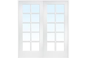 Beige Exterior French Doors Outswing Prehung Door with Glass