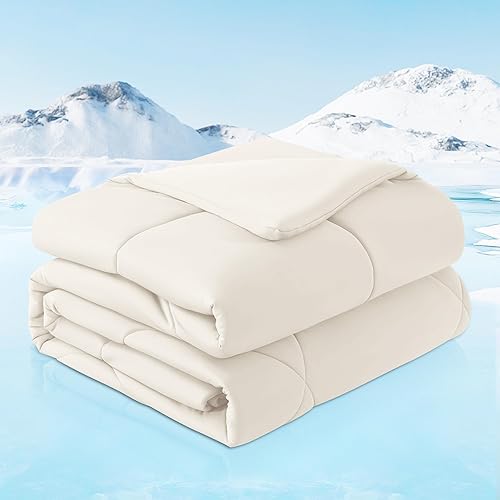 Miniatura 9 de HYLEORY Edredón refrescante tamaño Queen, mantas refrescantes de verano de doble cara para personas que duermen con calor o sudores nocturnos,