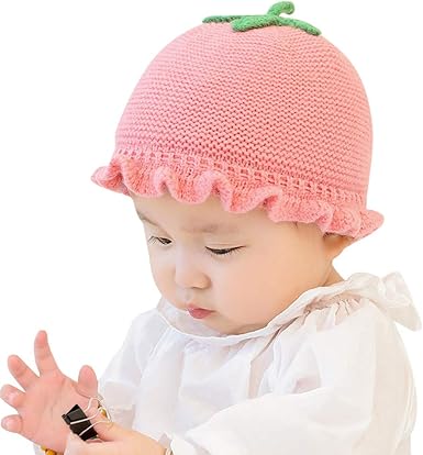 Baby Beanie Cap Tomato Knitted Hats 