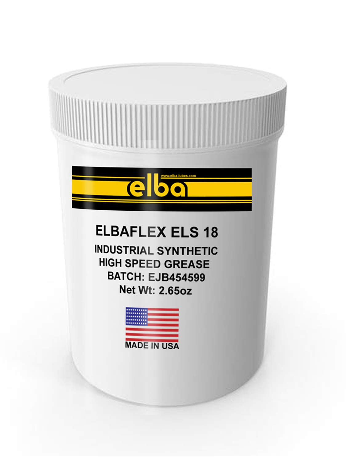 ELBAFLEX ELS 18 HIGH Speed Grease with Ester Oil 75 Grams JAR Pack. Cross Reference to Kluber ISOFLE