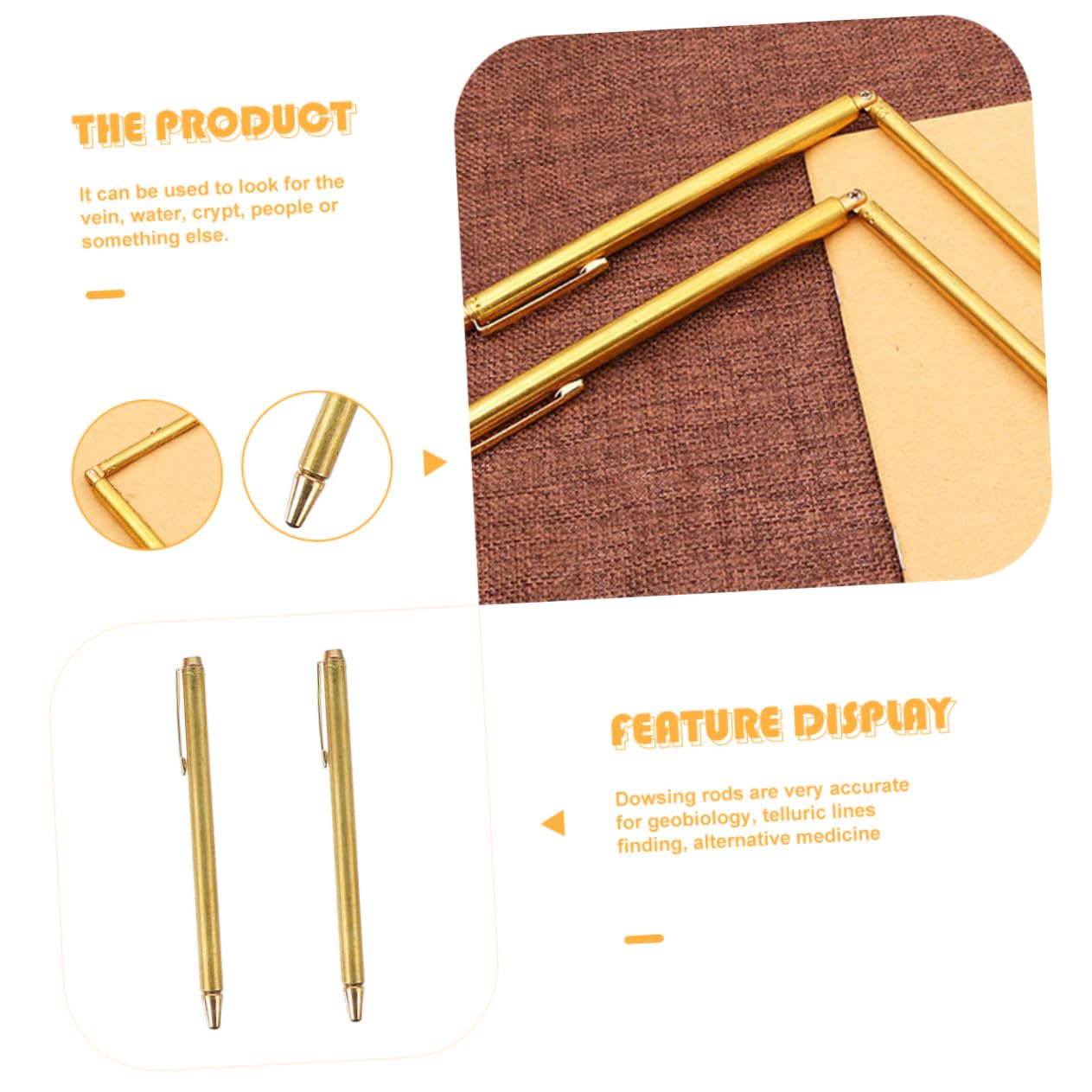 4pcs Retractable Dowsing Rods for Locating Lost Items Portable Divining Rods for Water Treasure and Spiritual Use