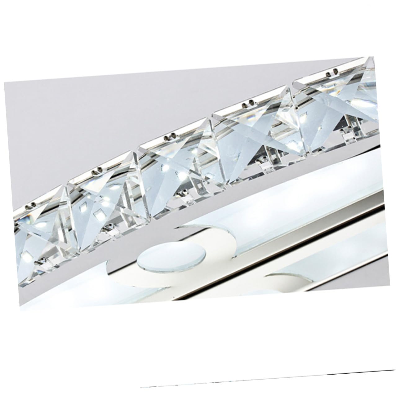 Yardenfun 10w Led Specchio Bagno Lampada Da Parete Cristallo Trasparente Luce Bianca Fredda Design Minimalista Resistente All Umidità e Antiusura Per Ambienti Bagno