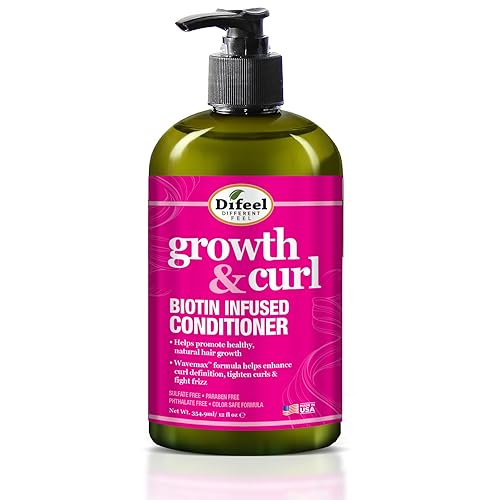 Miniatura 6 de Difeel Biotin Shampoo & Conditioner Set de regalo de 24 onzas – Crecimiento del cabello y definición de rizos y para rizados – Sin parabenos,