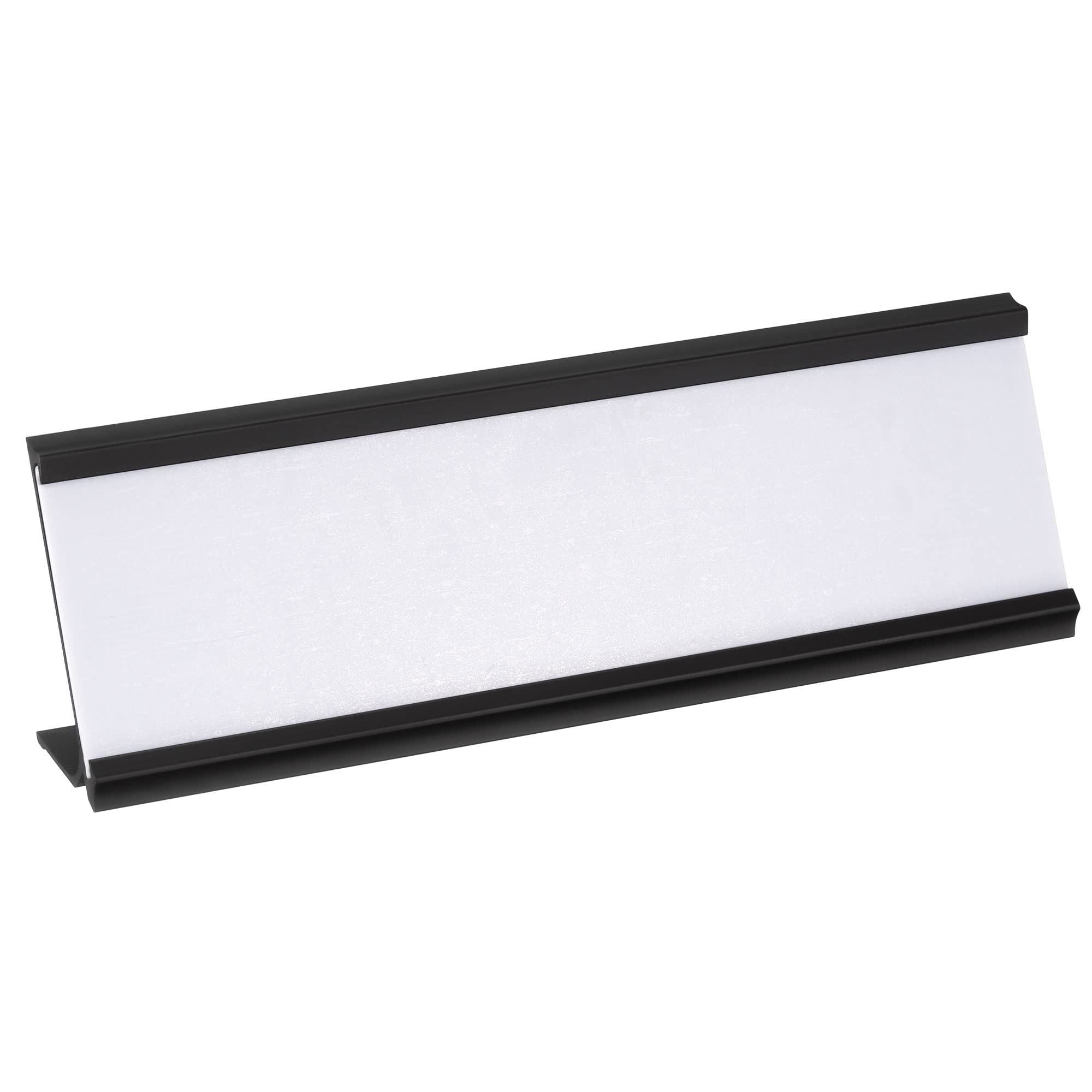 Soporte Para Placas De Identificación De Aluminio Curvo - Ranura Para Cambiar Etiquetas Fácilmente - Ideal Para Oficinas, Puertas Y Cubículos