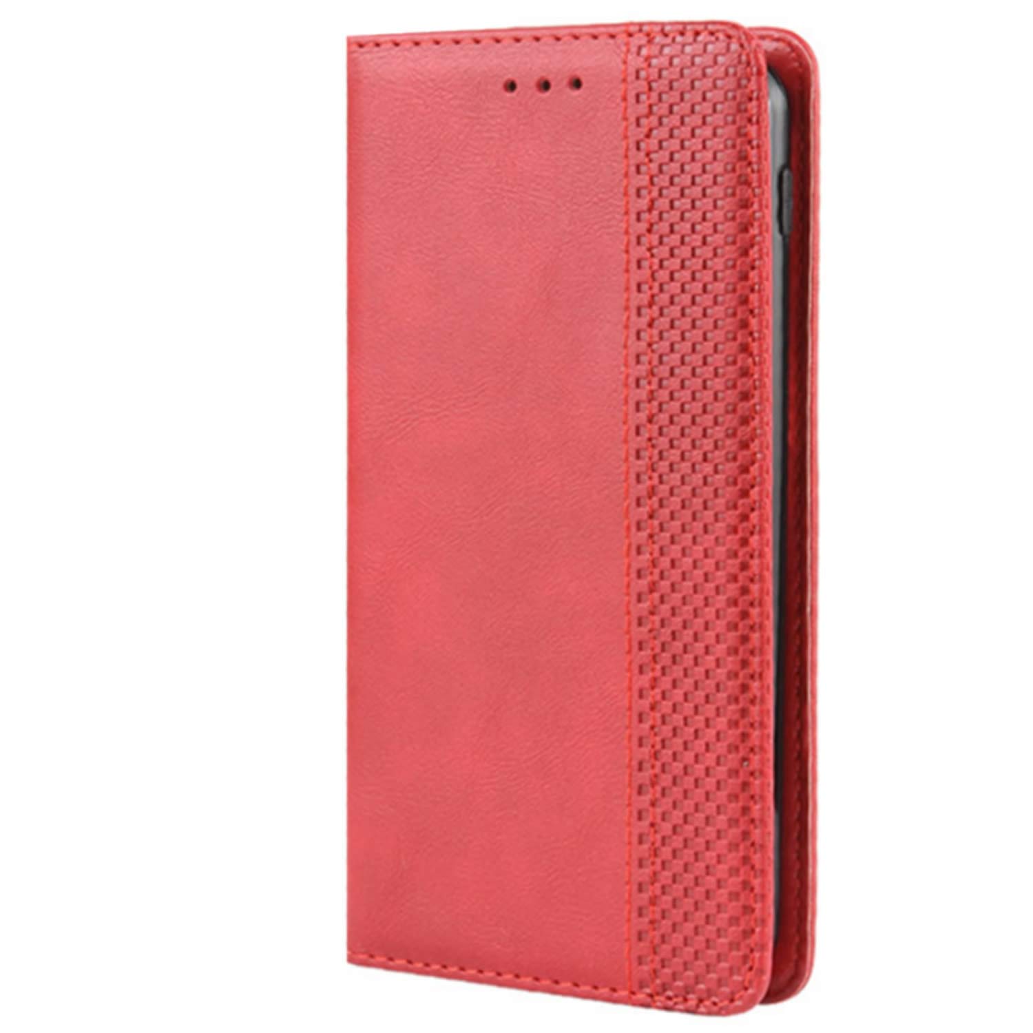 HualuBro Retro Leder-Klapphülle Für LG G8S ThinQ – Stoßfest Mit Kartenfächern & Ständerfunktion, Schwarz