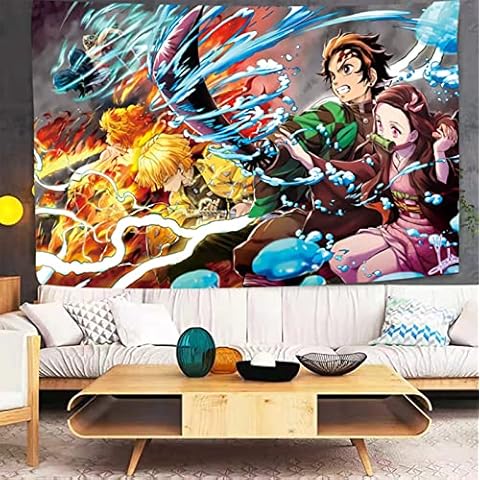 Japanese Anime Poster - Tapestry - Birthday Decorations, Also Available As Themed Party Favors For Poster Tapestry Wall Art (60x80in) Cover