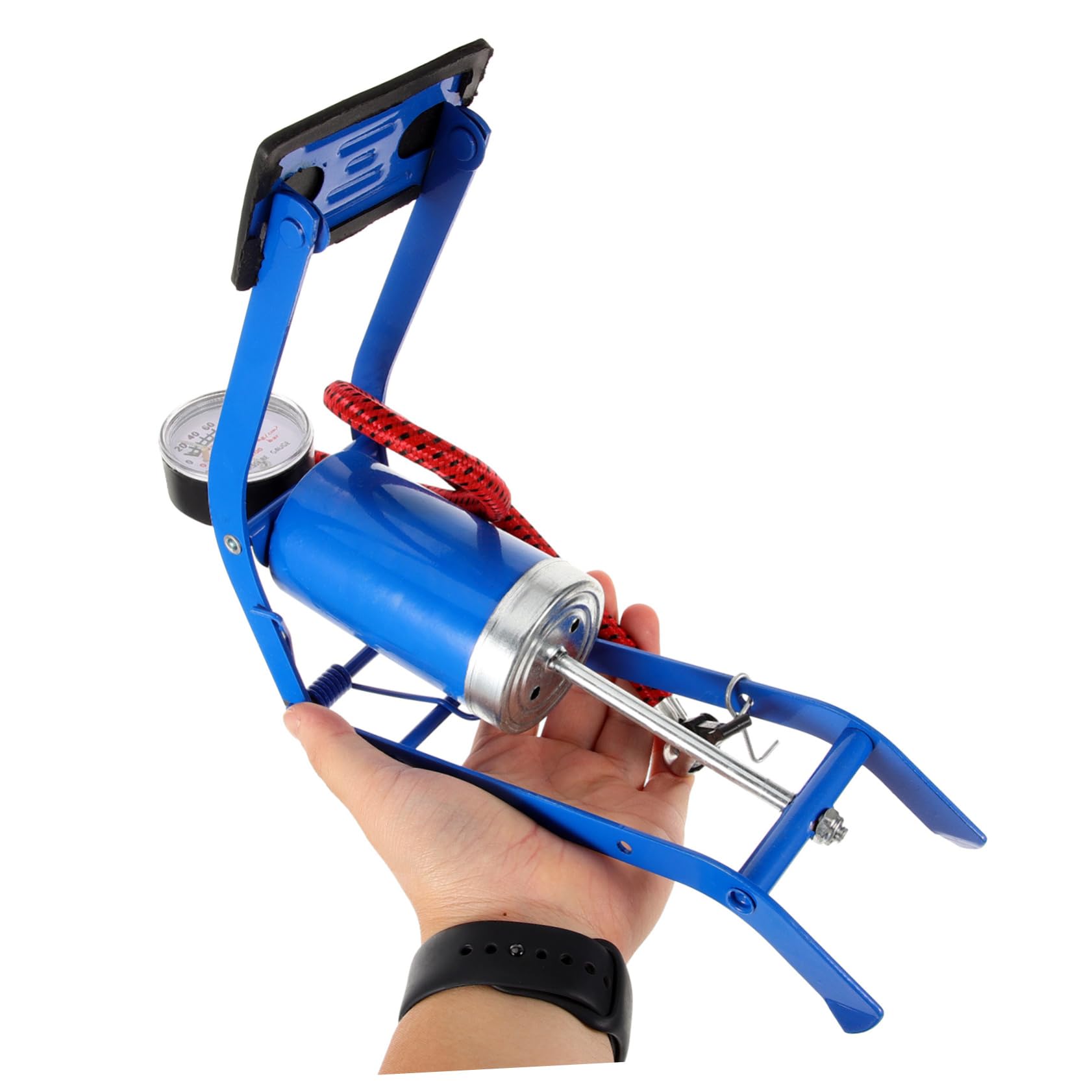 Hemobllo Fahrradpumpe Auto Reifenpumpe Pumpbike Fahrräder Fußpumpe Rennrad Reifenpumpe Pumpe Für Den Zyklus Motorradreifenpumpe Reifeninflator Luft Standpumpen Inflator Eisen Blue