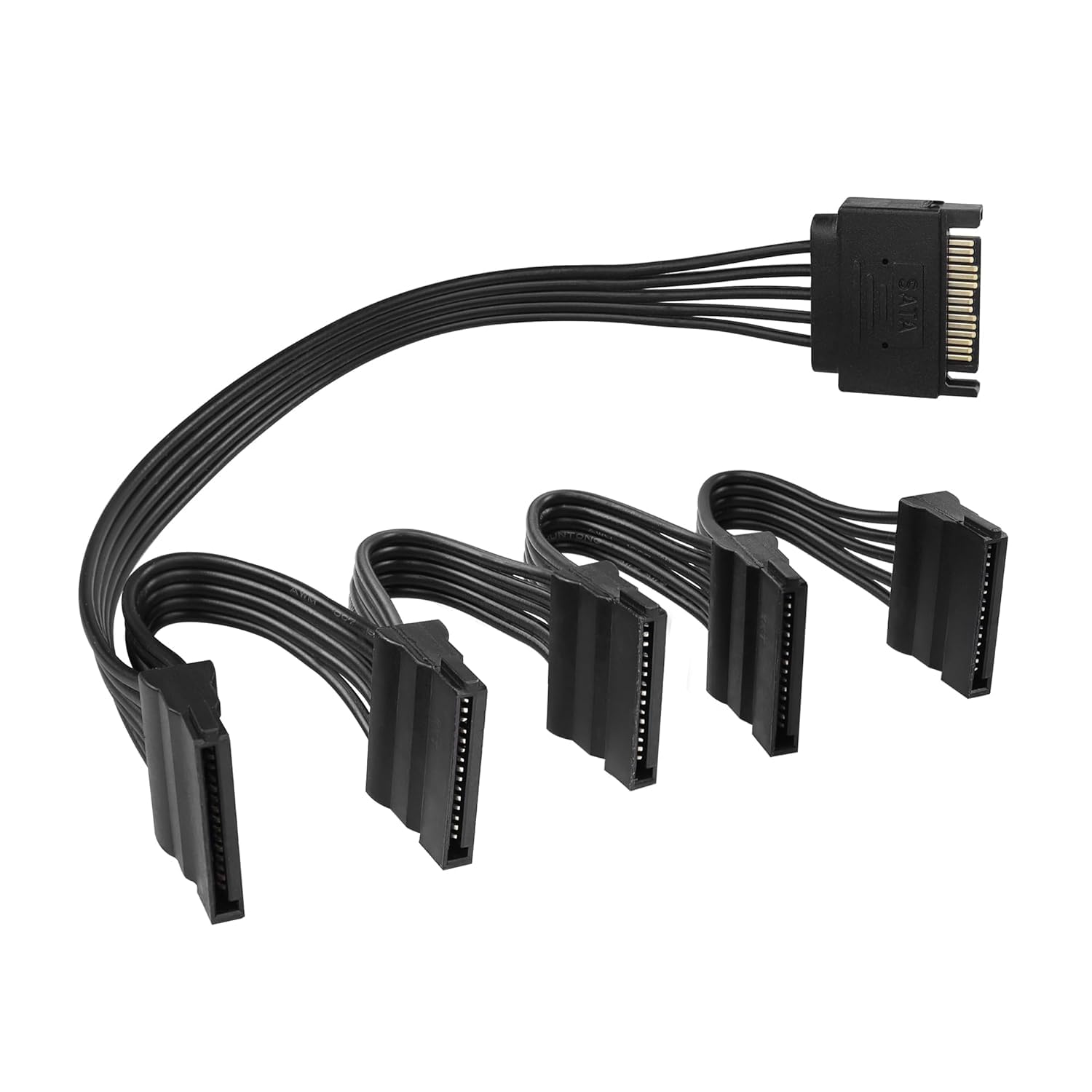 SATA Power Extension Cable 15 Pin SATA 1 Male to 5 Female Splitter Hard Drive Cable for HDD、SSD、Optical Drives（1.6FT/50CM）-image-37