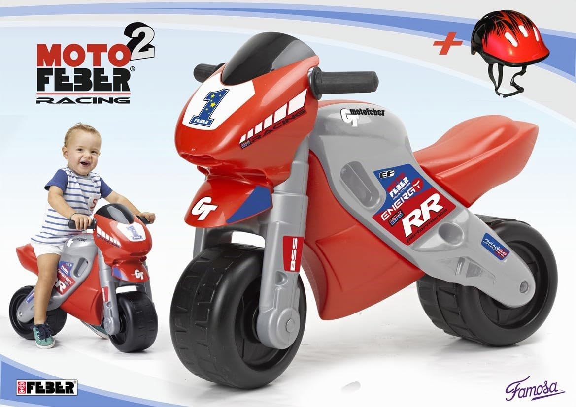 FEBER Famosa 800008171 Motofeber 2 Racing Boy Moto, Rosso