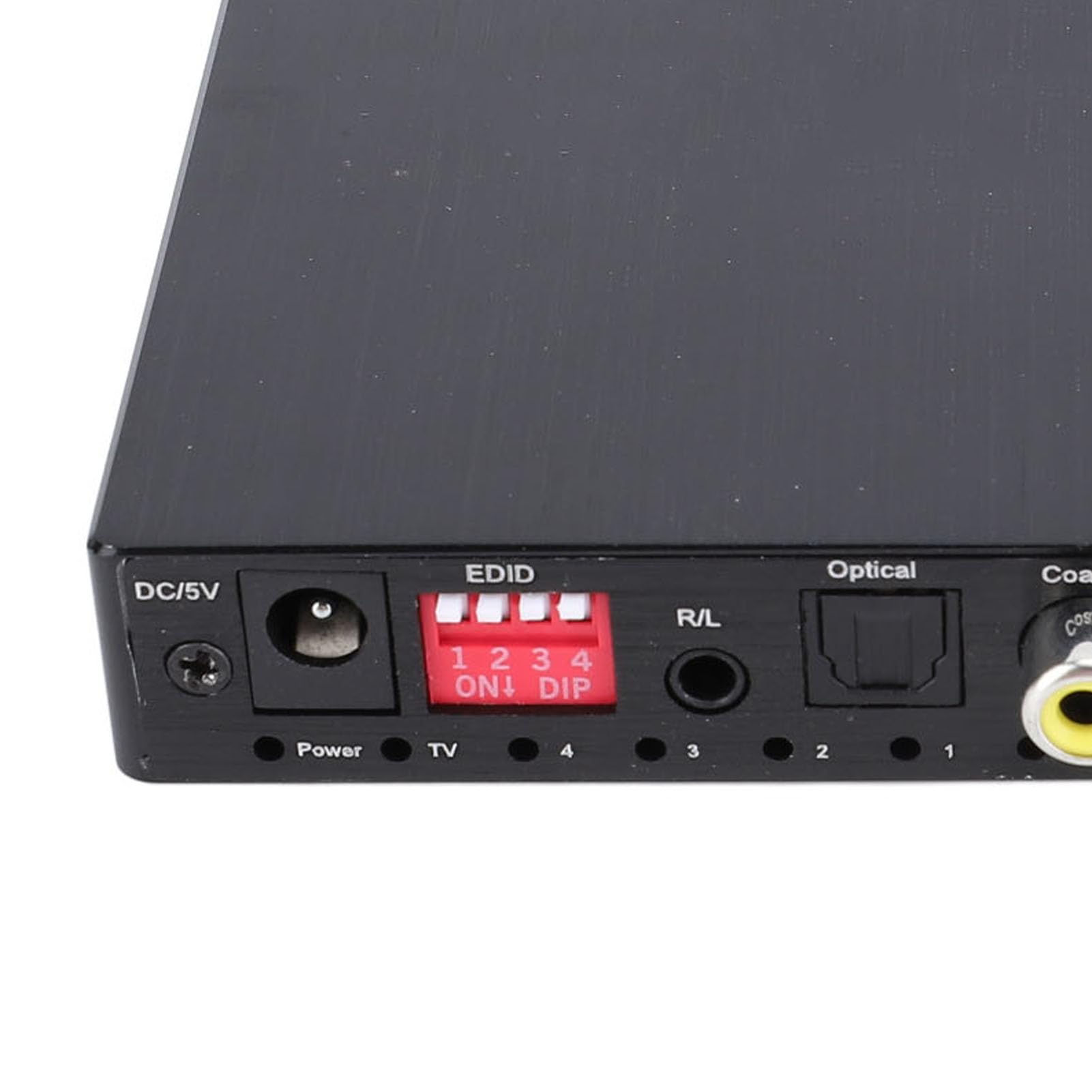 4K EARC HDMI 4x1, interruttore con supporto remoto IR EDID HDCP 2.2 4K 60Hz selettore di commutatore video, HDMI bidirezionale per cuffie L/R (UE)