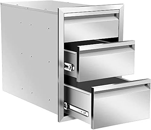 Miniatura 2 de Cajones de cocina al aire libre de acero inoxidable para barbacoa de montaje empotrado para isla de cocina al aire libre, o estación de parrilla de