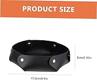Vista 7 de ERINGOGO 4pcs Dice Tray Bandejas Decorativas Folding Bracket Desktop Stand Table Trays Folding Tray Desk Tray Leather Bracers Decorative Tray Trim